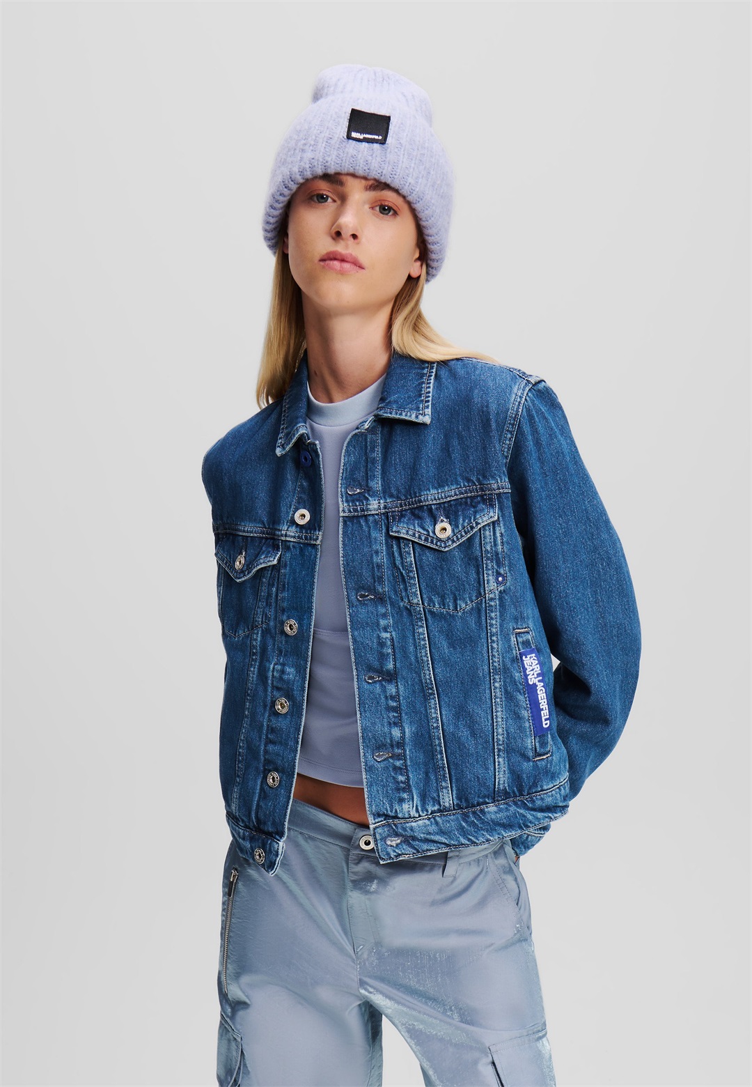 Karl Lagerfeld Jeans DENIM - Jeansjacke - washed mid blue/blau Karl Lagerfeld Jeans DENIM - Jeansjacke - washed mid blue/blau