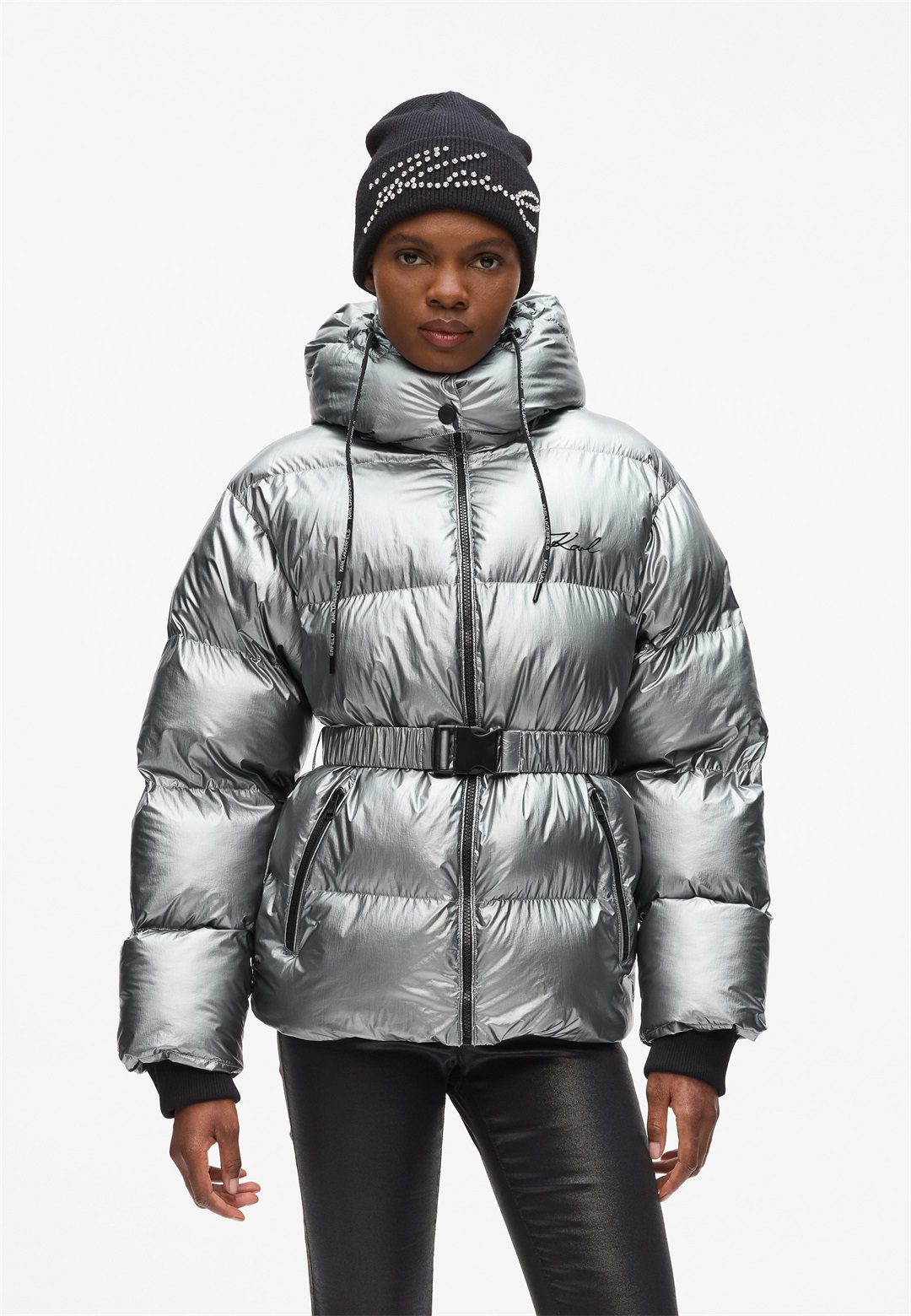 KARL LAGERFELD JACKET - Winterjacke - silver-coloured/silberfarben