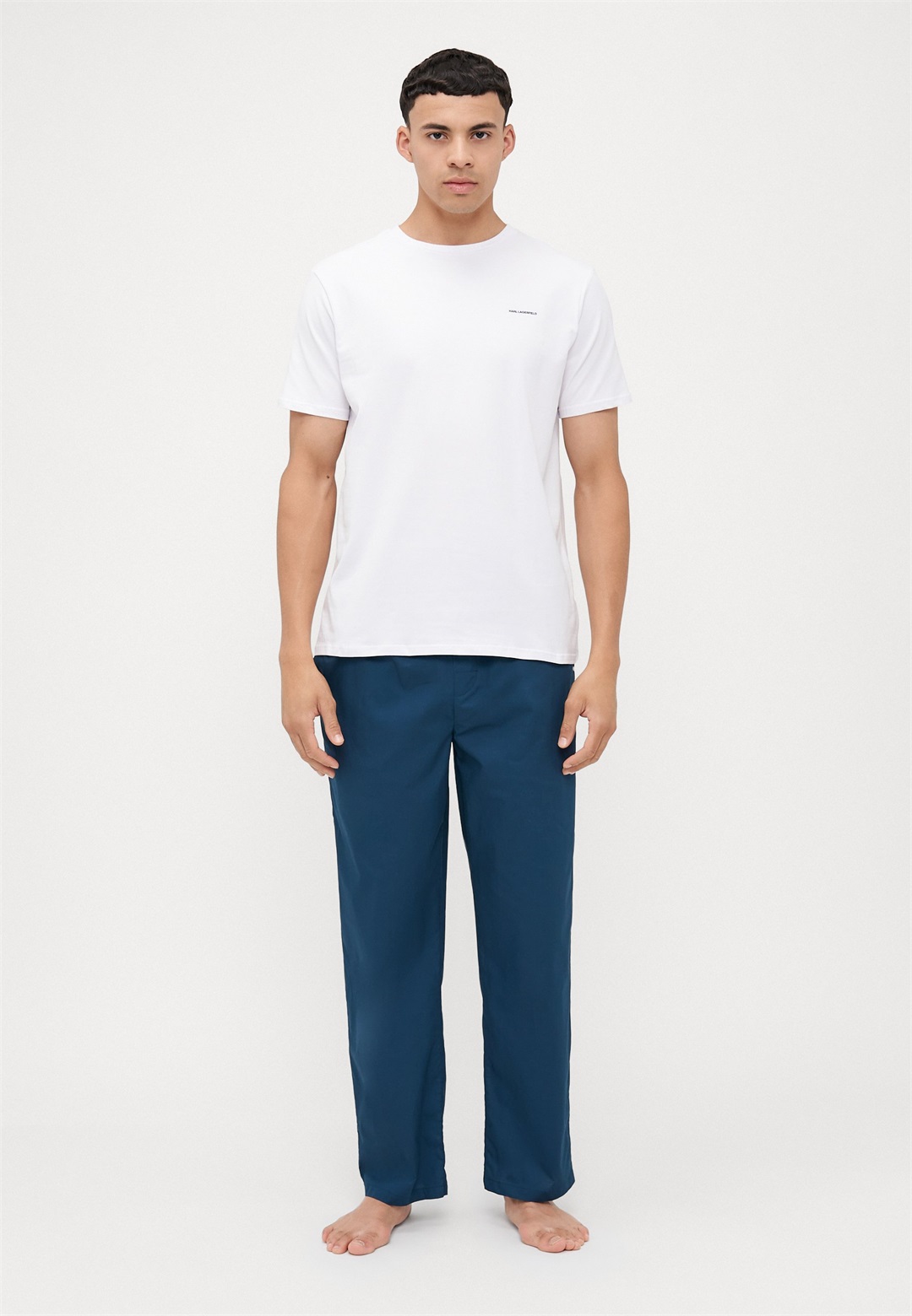 KARL LAGERFELD LOGO - Nachtwäsche Set - white/midnight navy/weiß