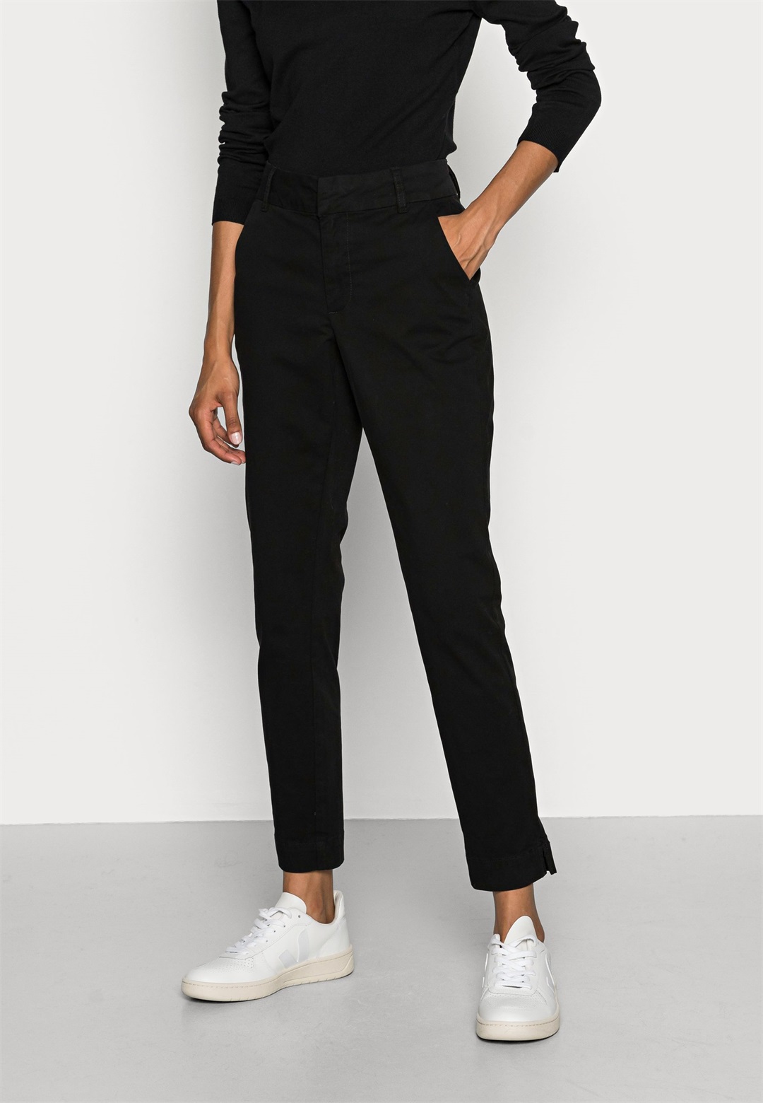 Kaffe KAMETTE PANTS - Stoffhose - black deep/schwarz