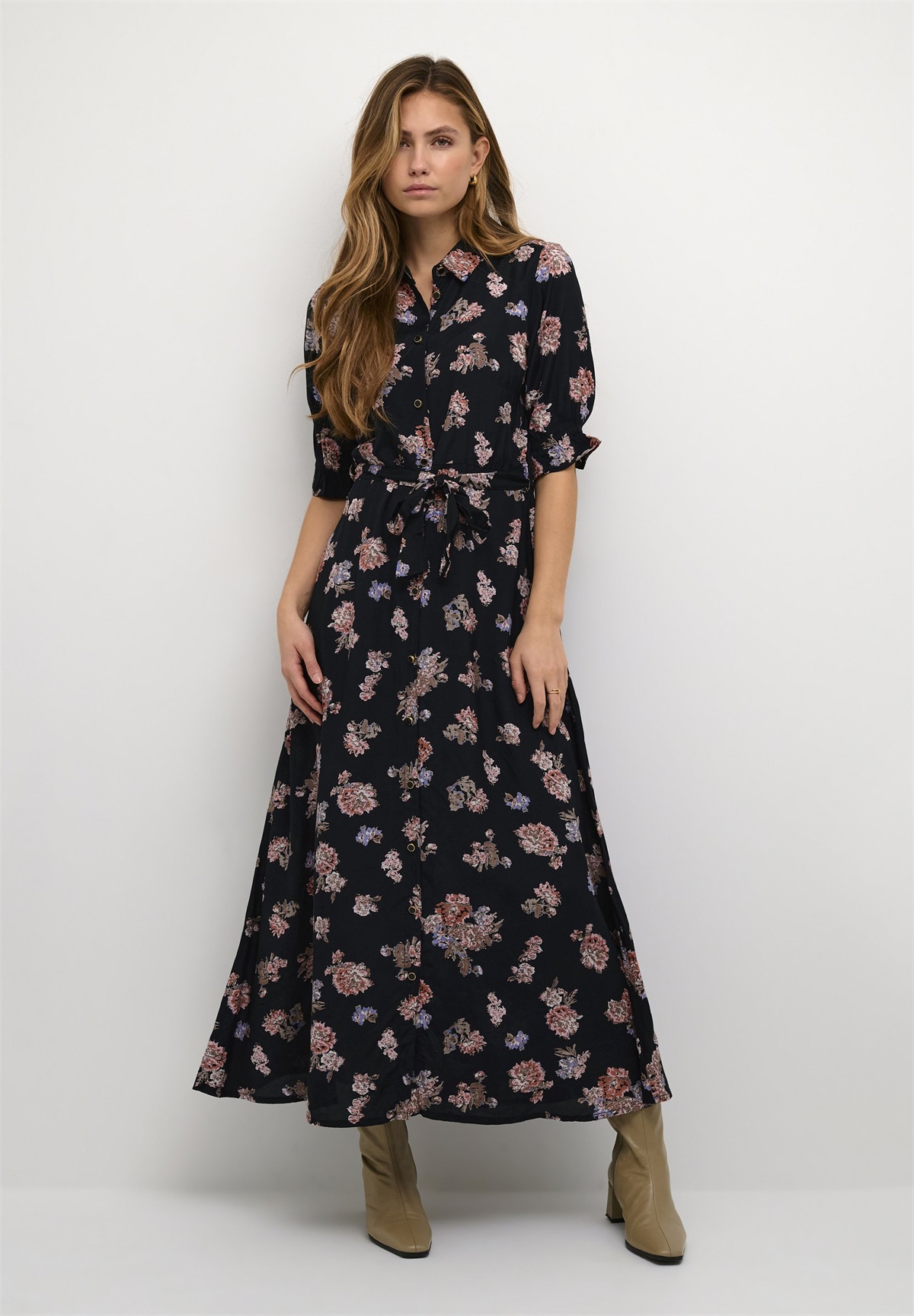Kaffe Maxikleid - black/schwarz