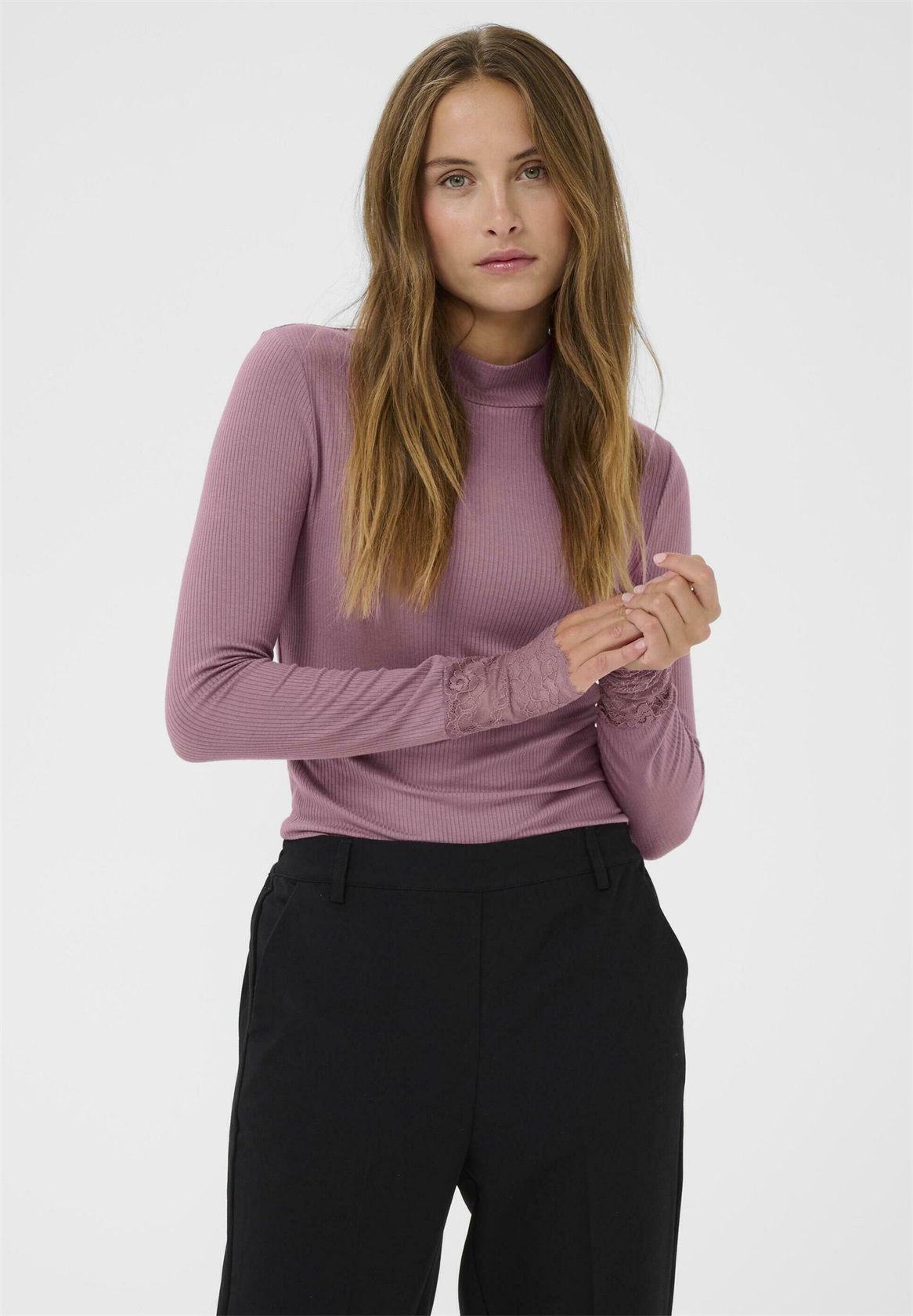 Kaffe TURTLENECK - Langarmshirt - tulipwood/mehrfarbig