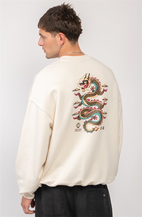 Kaotiko CREW TIANLONG UNISEX - Sweatshirt - ivory/offwhite