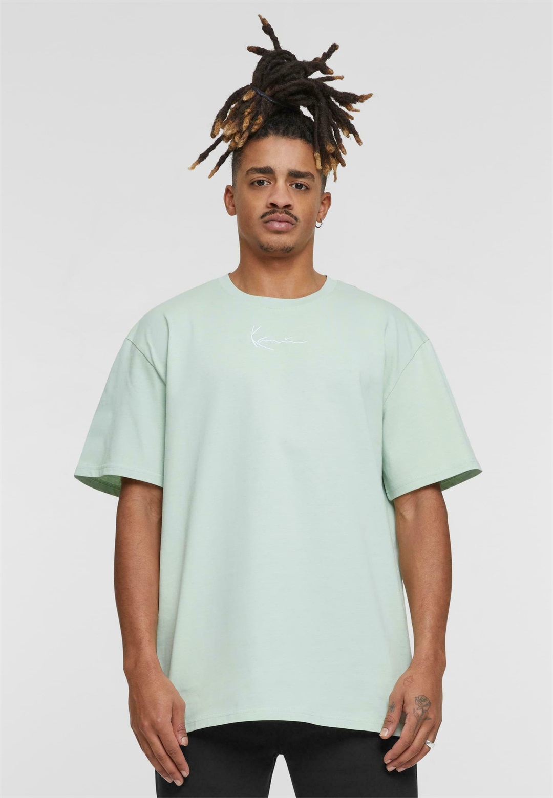 Karl Kani SMALL SIGNATURE ESSENTIAL TEE - T-Shirt print - light mint/mint