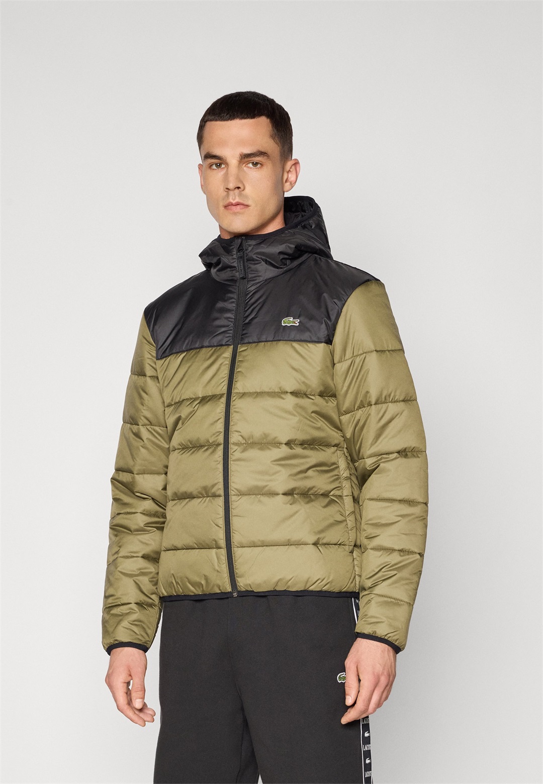 Lacoste Sport PUFFER JACKET - Outdoorjacke - olive/black/oliv