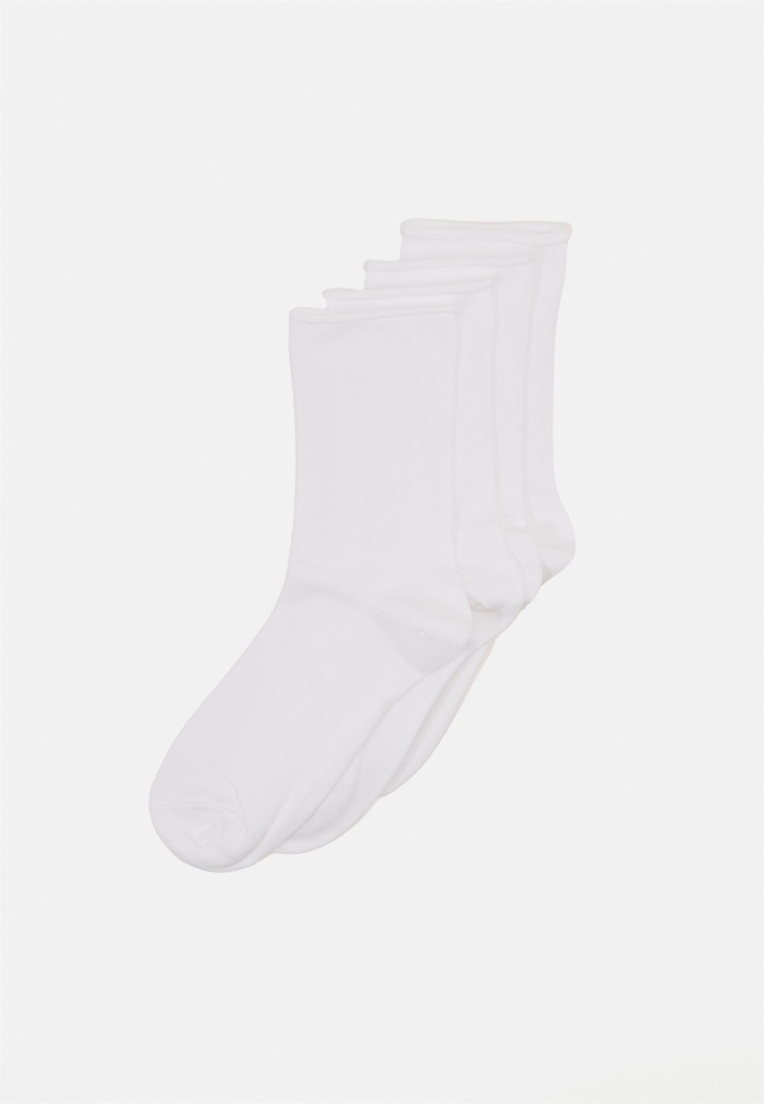 Lindex ROLL EDGE 4 PACK - Socken - white/weiß