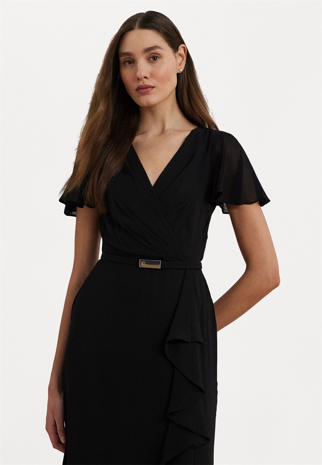 Lauren Ralph Lauren FARRYSH SHORT SLEEVE GOWN - Ballkleid - black/schwarz