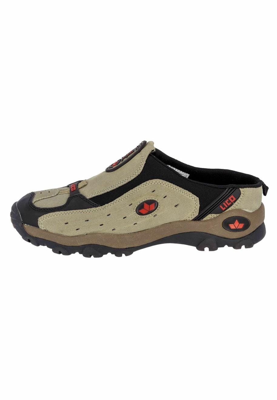 LICO SABOT STORM - Trekkingsandale - braun/schwarz /rot/braun
