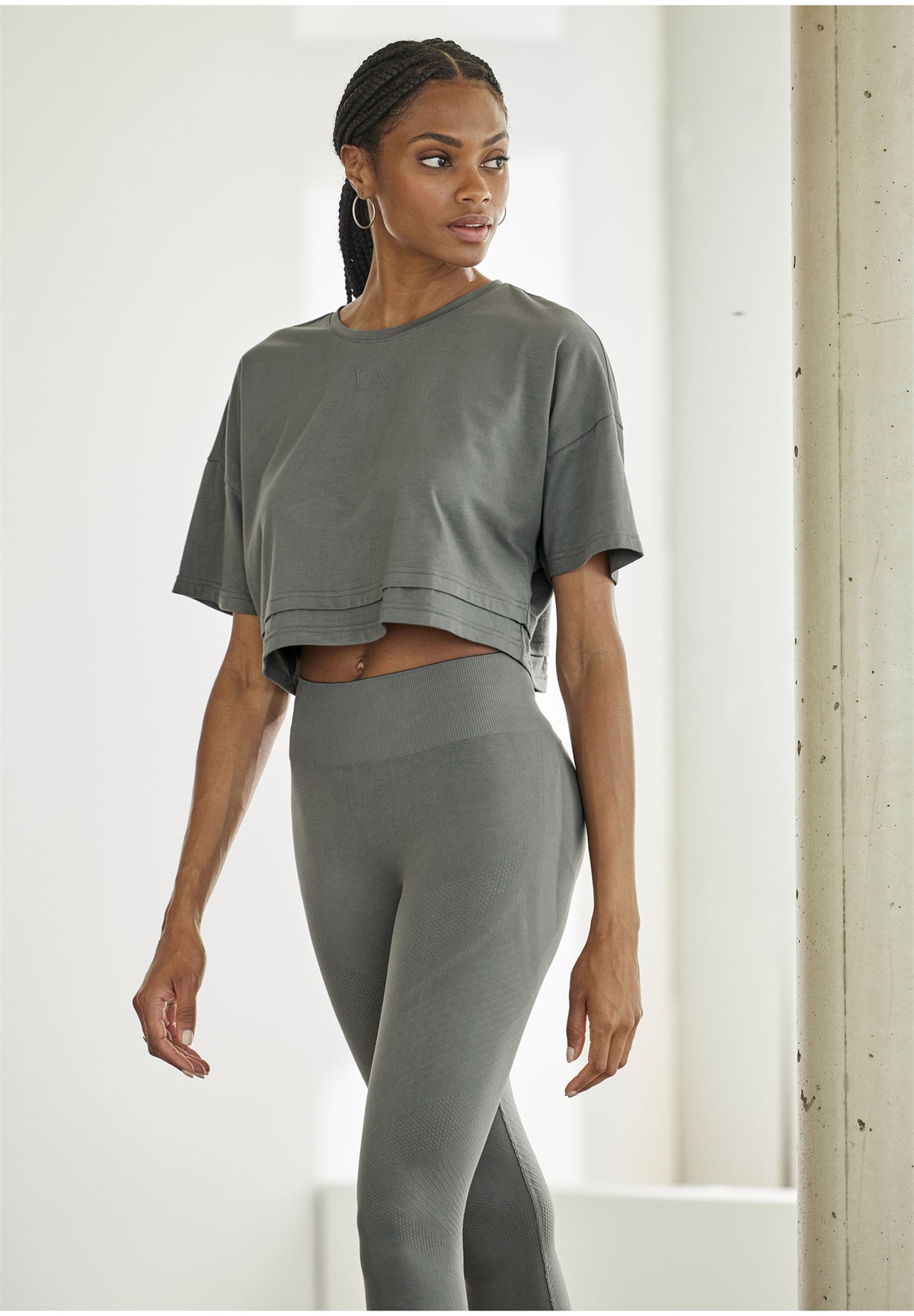 LASCANA KURZARM - T-Shirt basic - grün