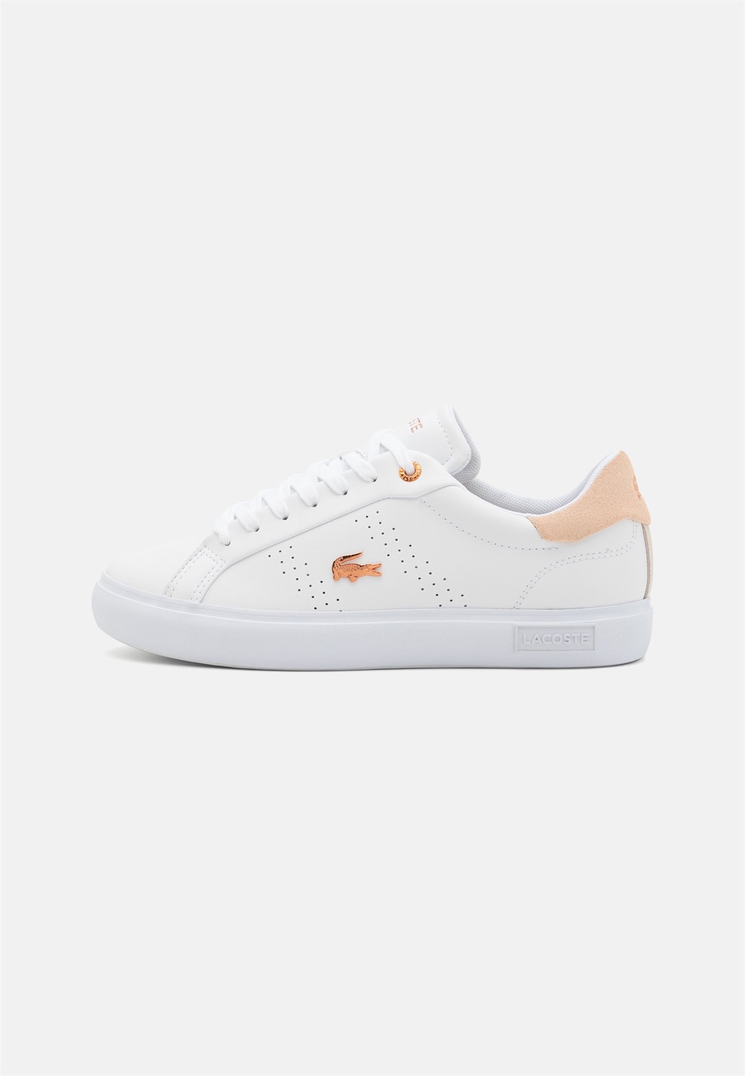 Lacoste POWERCOURT 2.0 - Sneaker low - white/light pink/weiß