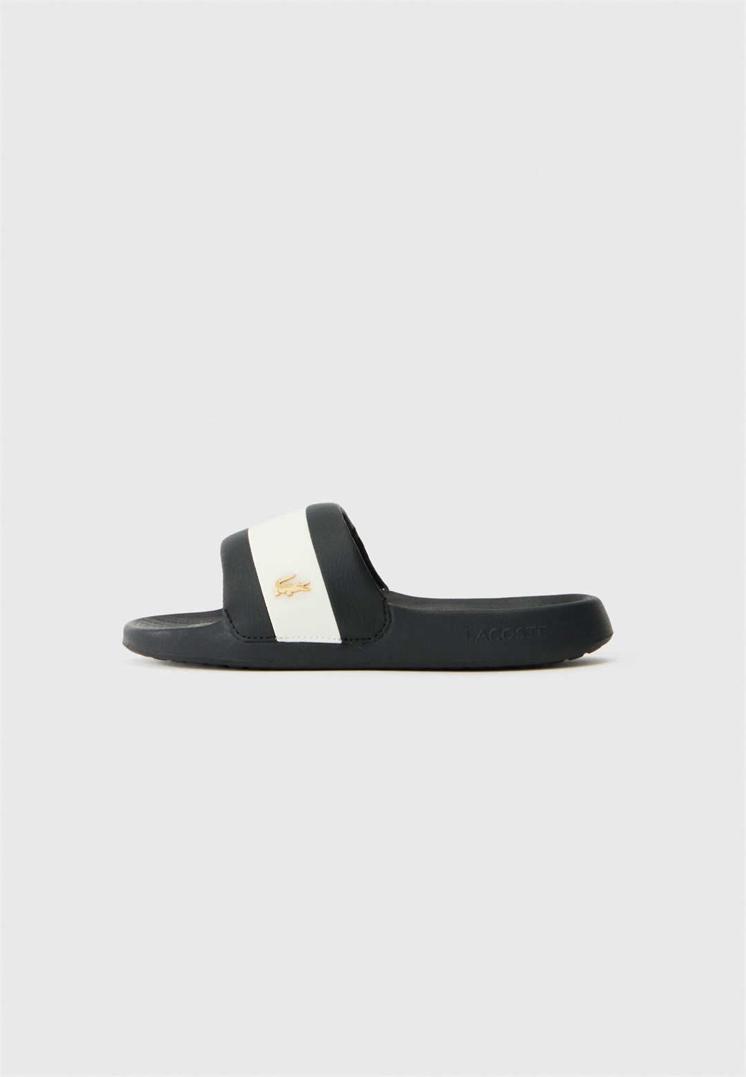 Lacoste Pantolette flach - black/white/schwarz