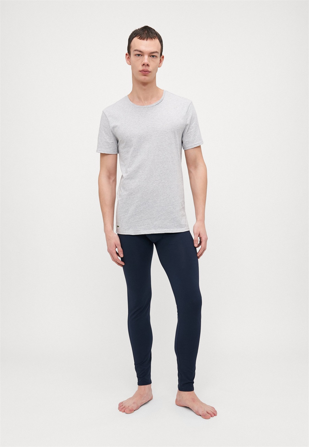 Lacoste TEE 3 PACK - Unterhemd/-shirt - white/silver chine/black/schwarz