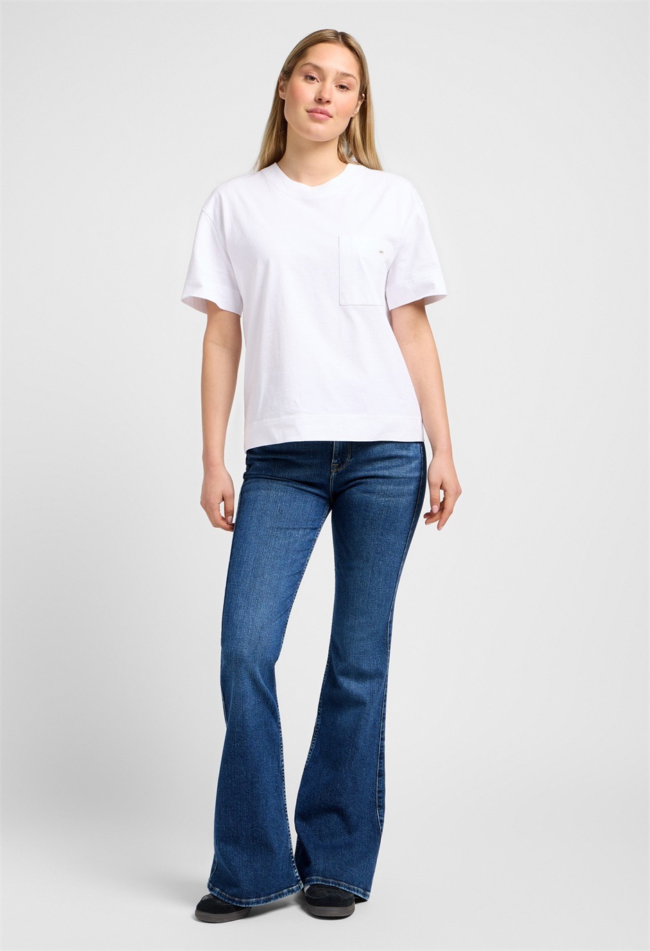 Lee BREESE - Flared Jeans - rain falls/dark-blue denim