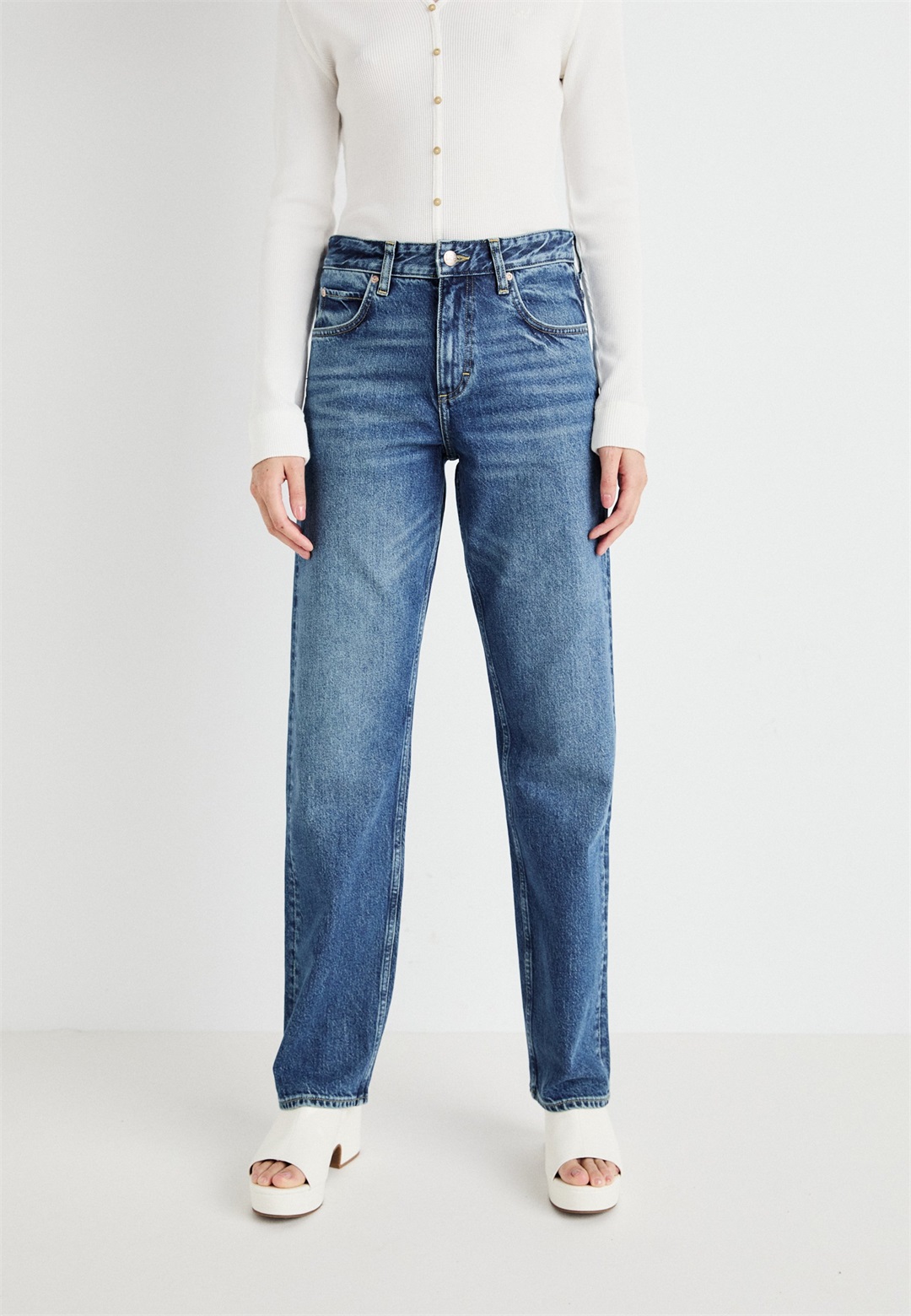 Lee RIDER RELAXED FIT - Jeans Relaxed Fit - crystal clear/blue denim