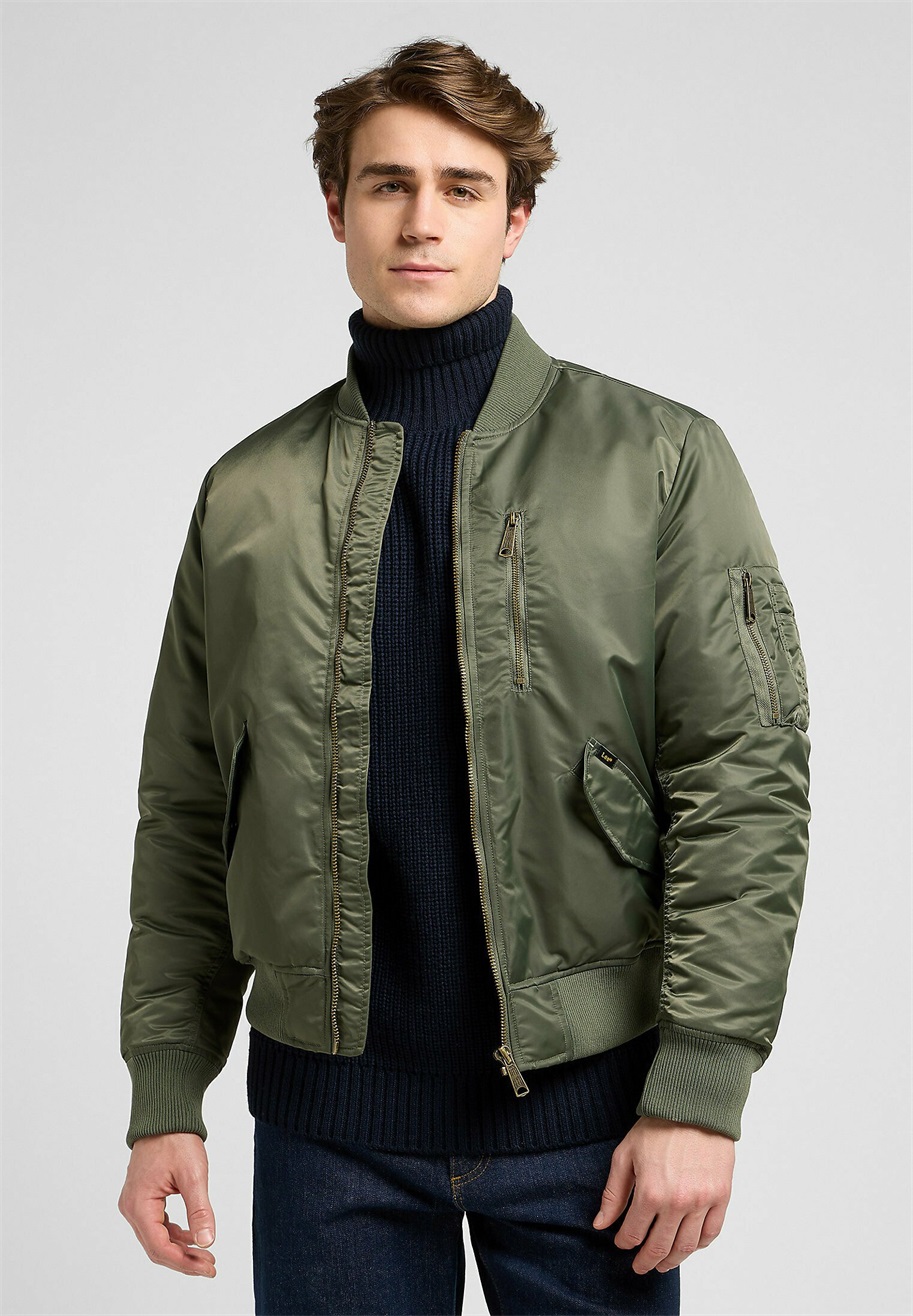 Lee LINED - Bomberjacke - oak moss/dunkelgrün