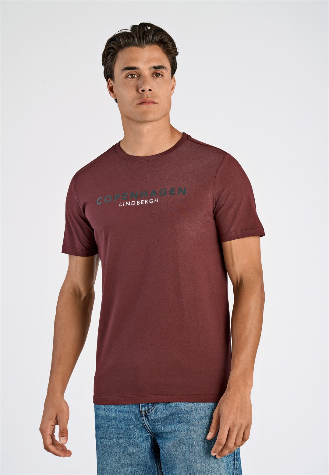 Lindbergh T-Shirt print - burgundy/bordeaux
