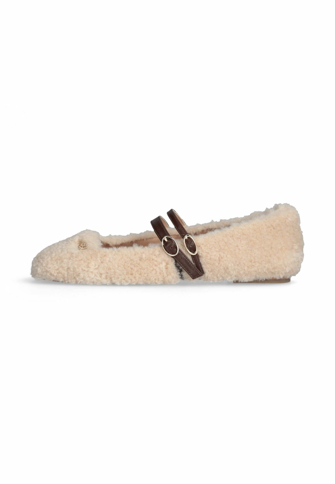 LIU JO SHEARLING-EFFECT - Riemchenballerina - pink/stein