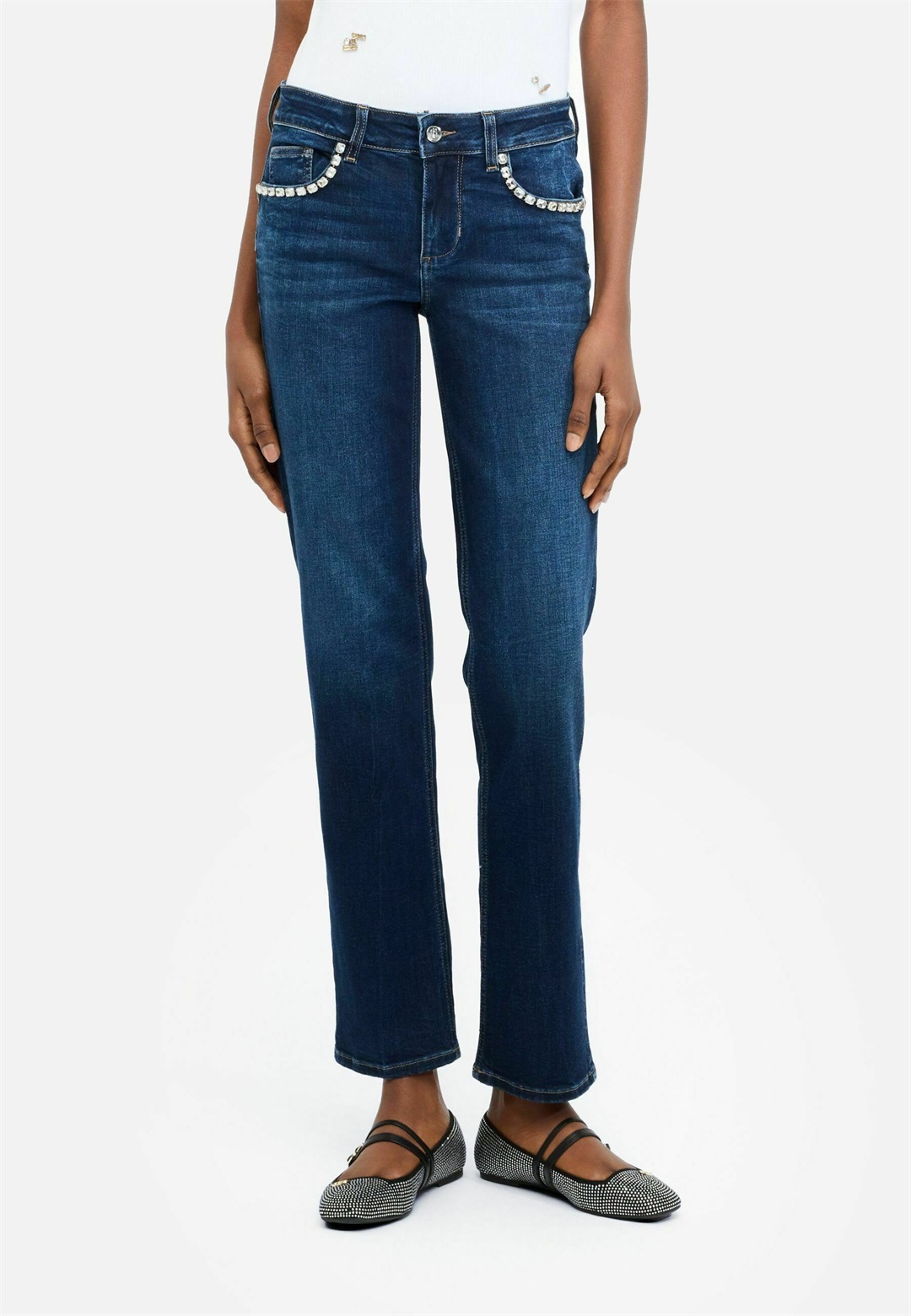 LIU JO MIT RISSEN - Jeans Slim Fit - DARK BLUE/blue denim
