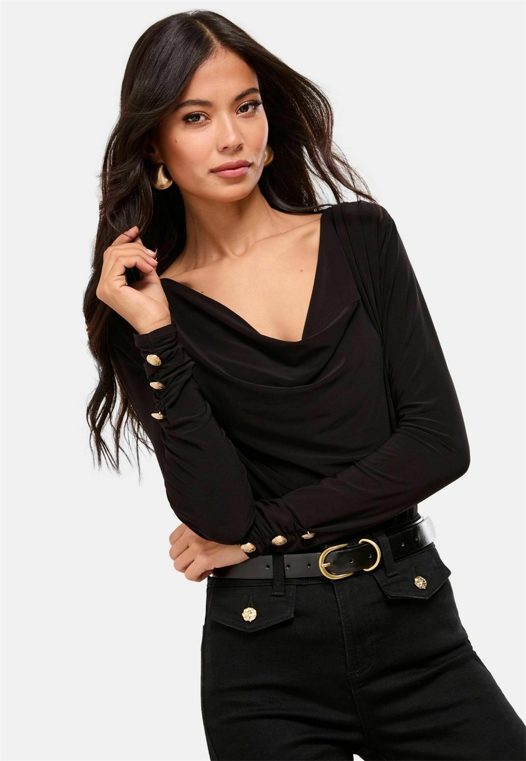 Lipsy REGULAR FIT - Langarmshirt - black/schwarz