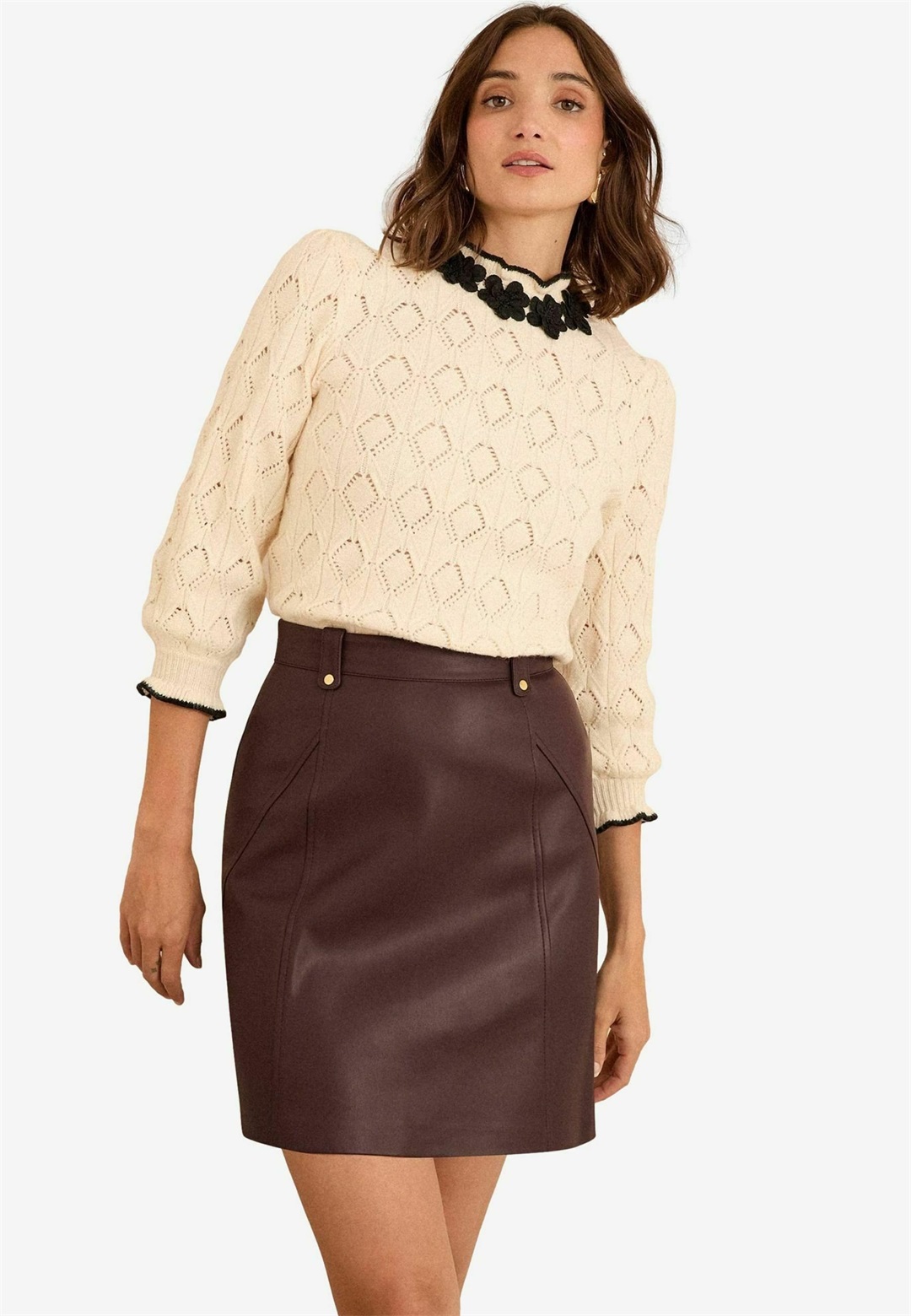 Love & Roses REGULAR FIT - A-Linien-Rock - burgundy red/rot