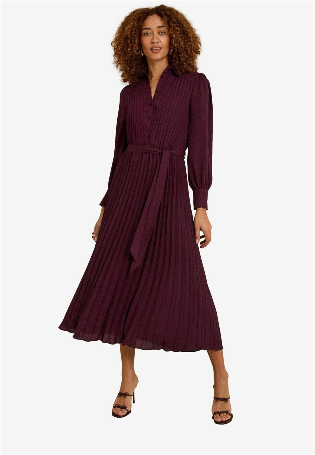 Love & Roses REGULAR FIT MIDI - Blusenkleid - cherry red/mauve
