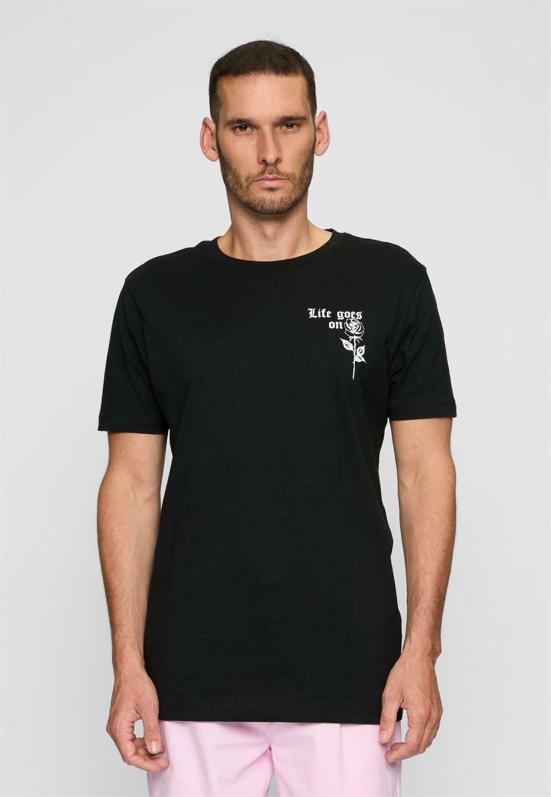 Mister Tee LIFE GOES ON - T-Shirt print - black/schwarz