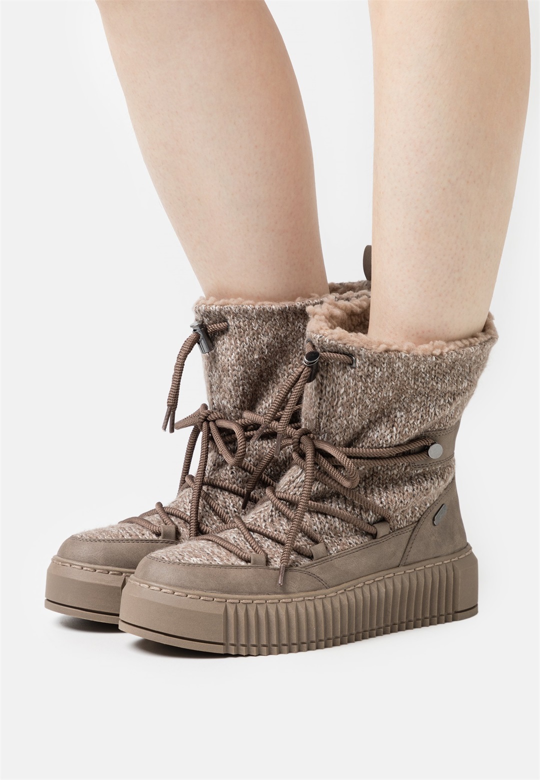 Marco Tozzi Schnürstiefelette - taupe