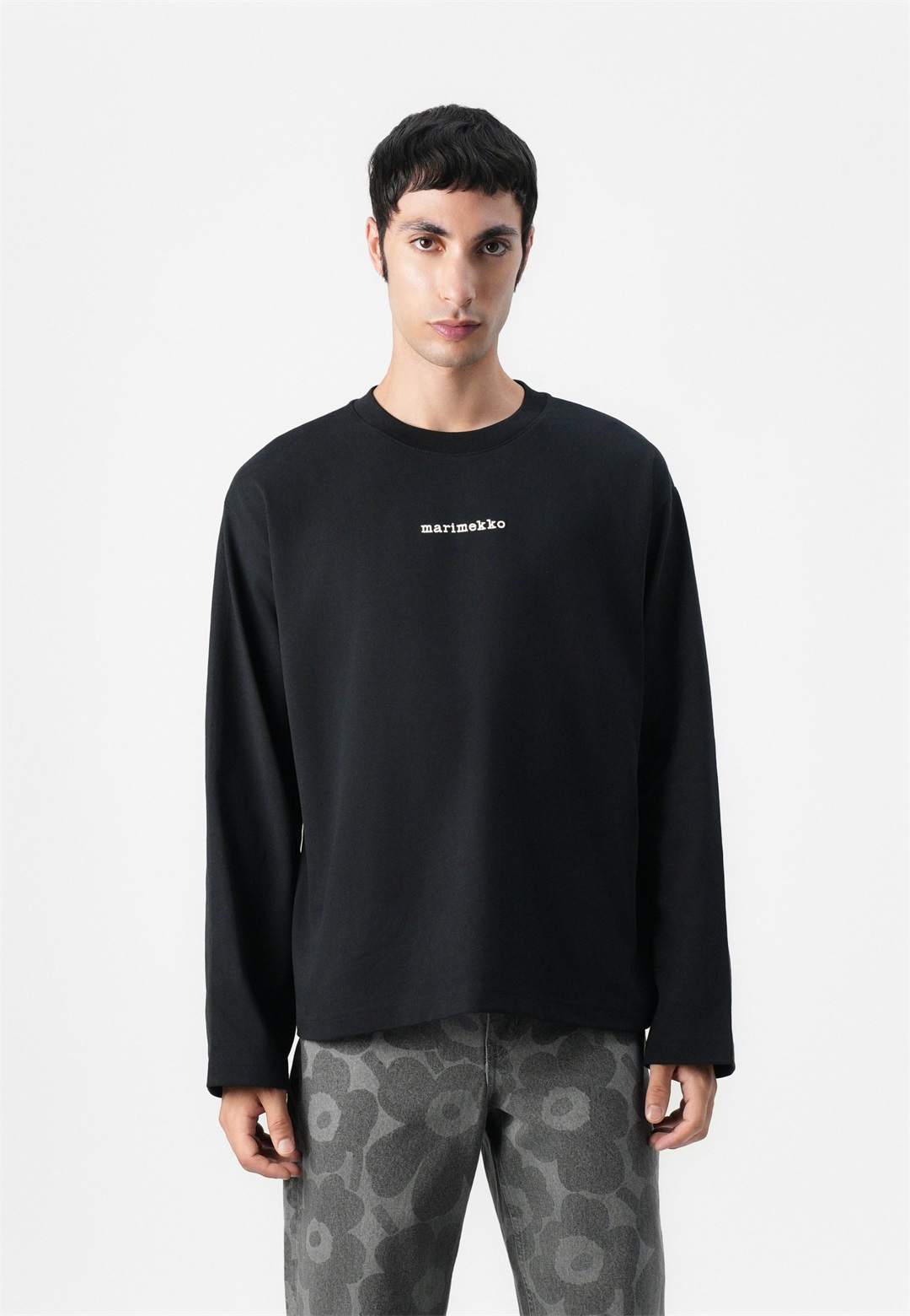 Marimekko REUNAT PLACEMENT UNISEX - Langarmshirt - black/white/schwarz