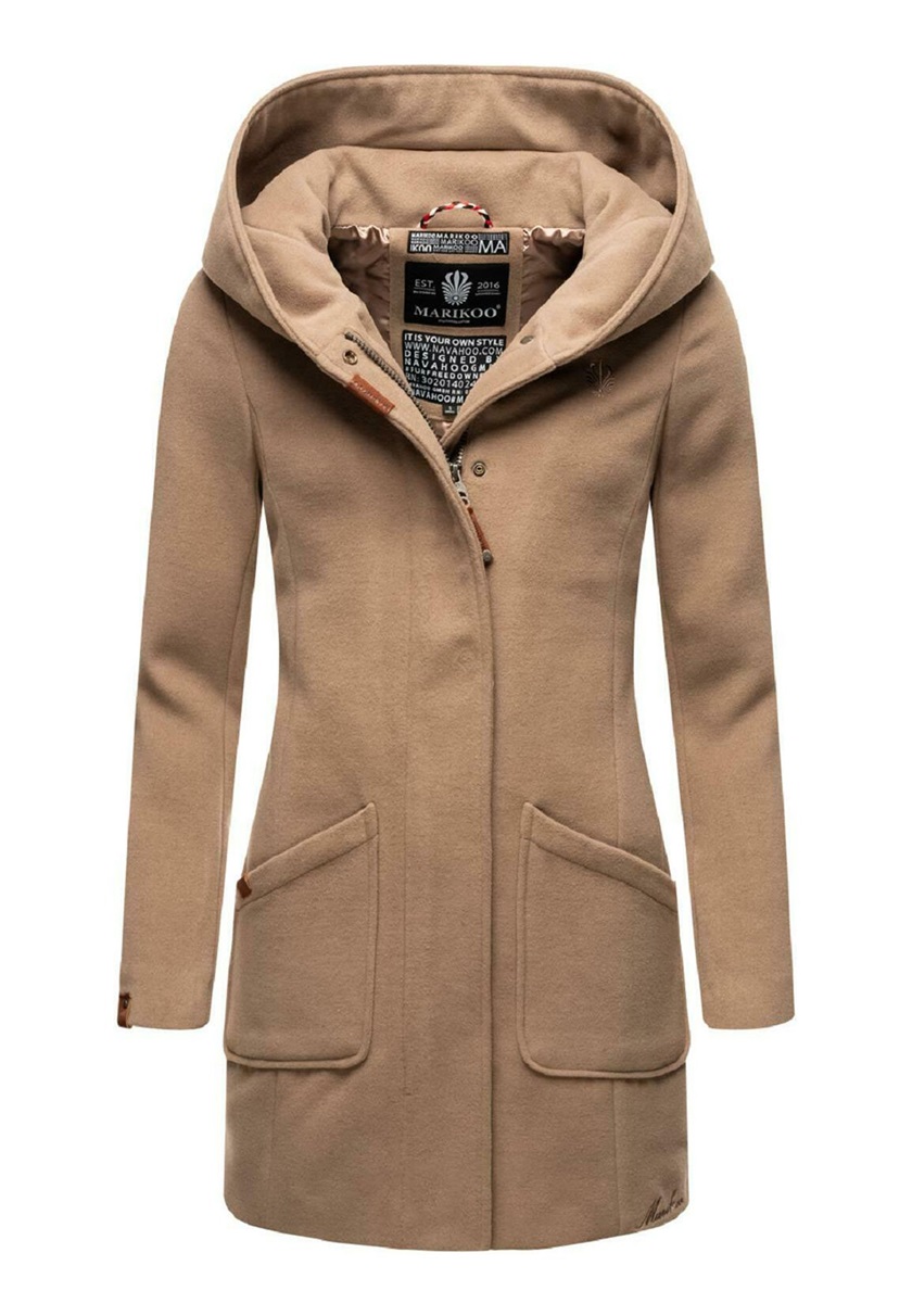 Marikoo Maikoo - Kurzmantel - taupe grey/taupe