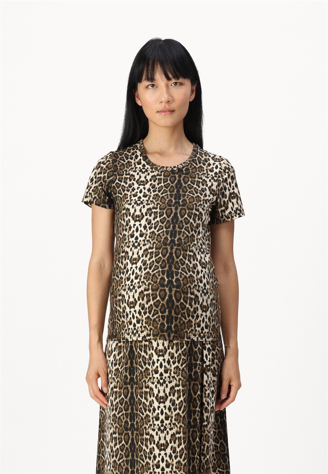 MAMALICIOUS T-Shirt print - black/leo/schwarz