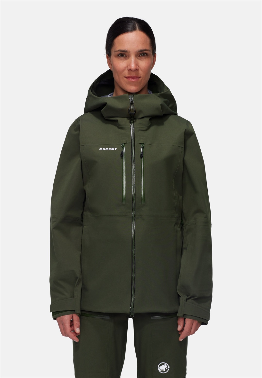 Mammut STONEY HS HOODED JACKET WOMEN SKIJACKET - Hardshelljacke - dark marsh/grün