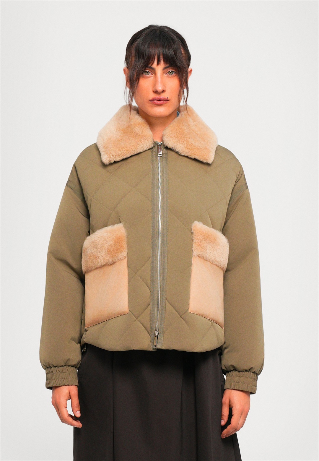 Marella SENIOR - Klassischer Mantel - kaki/khaki