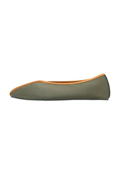 Mango CONTRAST PIPING - Klassischer Ballerina - green/grün
