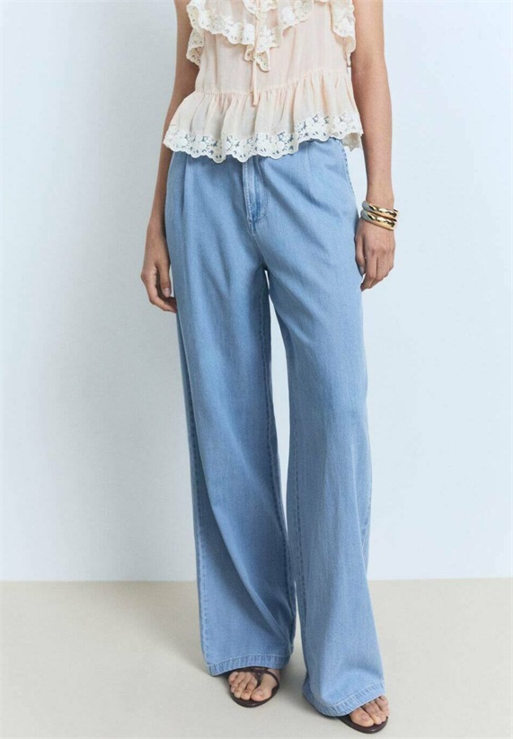 Mango CRETA - Jeans Relaxed Fit - light blue/hellblau
