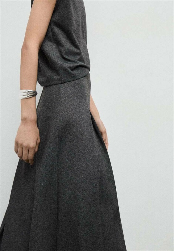 Mango A-Linien-Rock - grey/grau