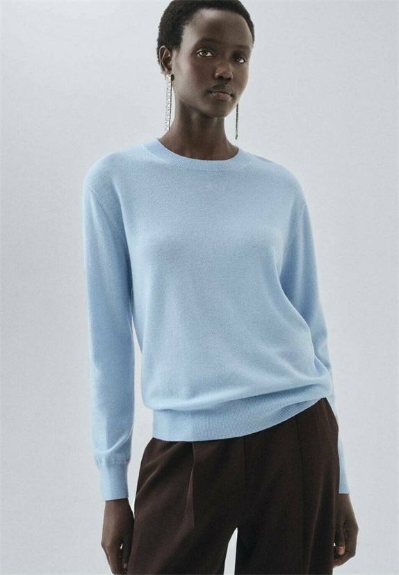 Mango Strickpullover - light blue/hellblau