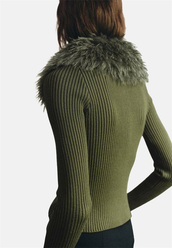 Mango Strickjacke - khaki