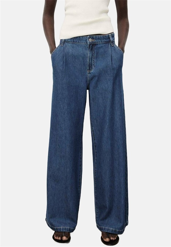 Mango Wide Leg - blue/blau