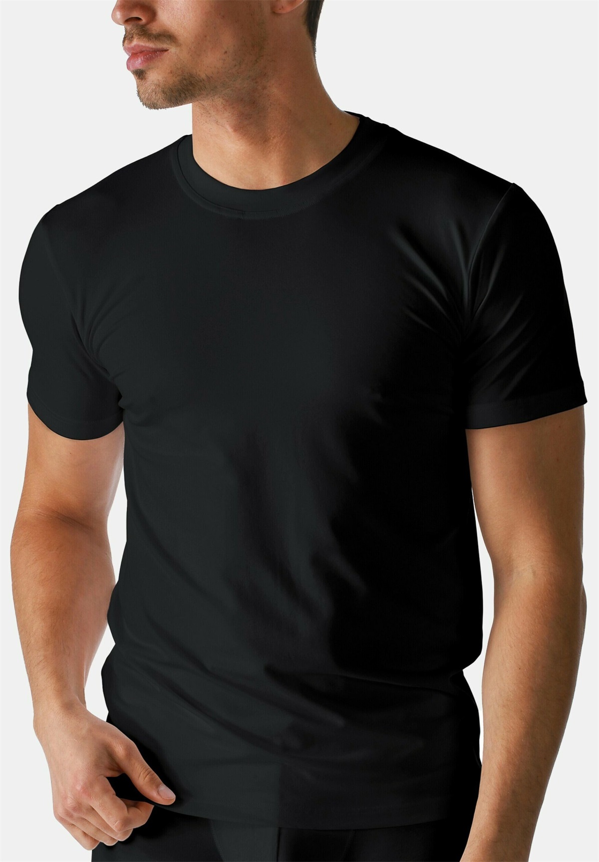 mey 2ER PACK OLYMPIA MIT RUNDHALS - Unterhemd/-shirt - schwarz