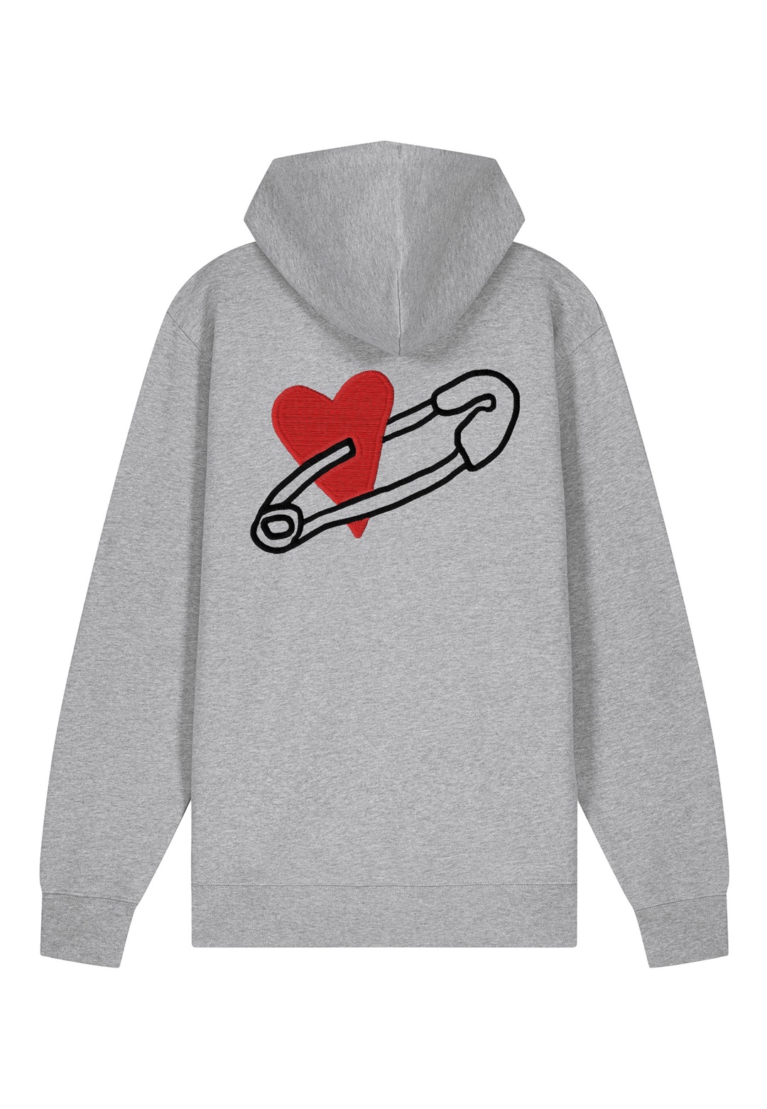 Mira Paris COEUR PINS BACK EMBROIDERY - Kapuzenpullover - grey/grau