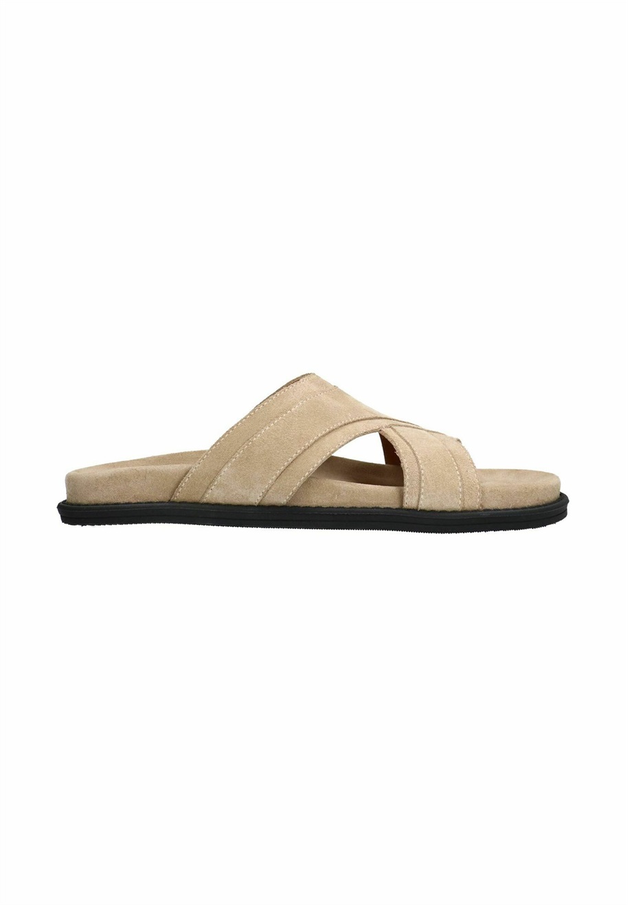 Manfield Pantolette flach - beige