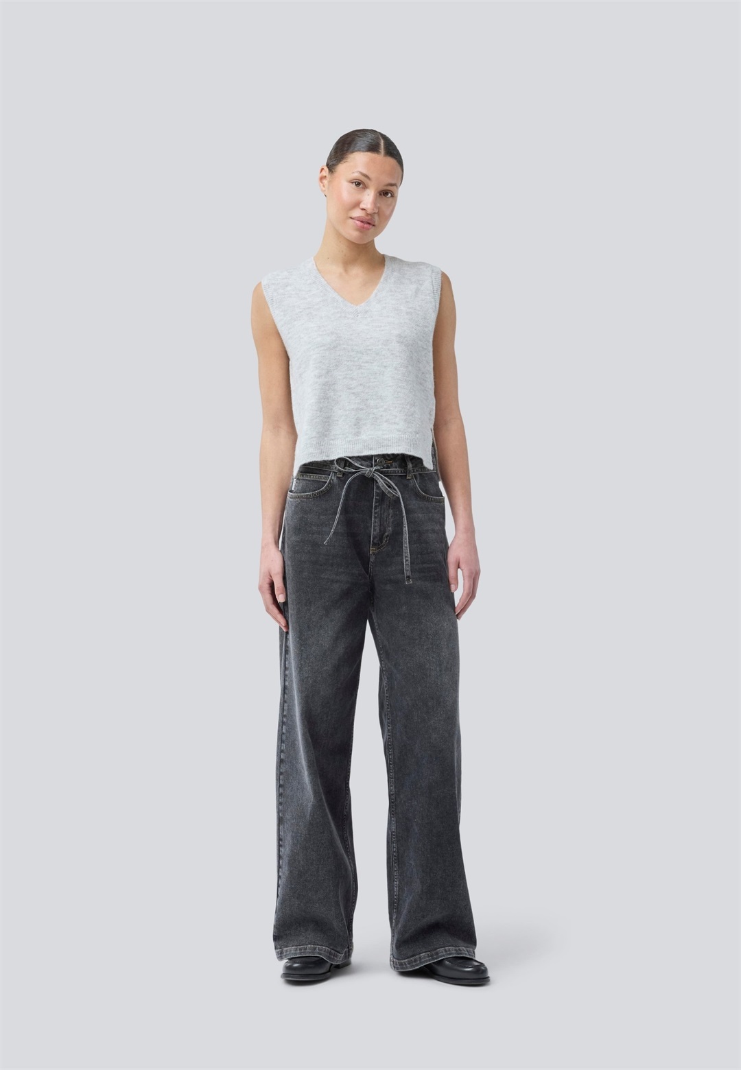 Modström ISOLDE - Jeans Relaxed Fit - black wash/schwarz