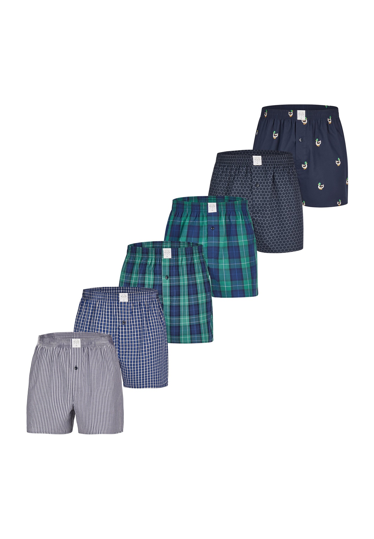 MG-1 6-PACK CLASSIC - Boxershorts - set/blau