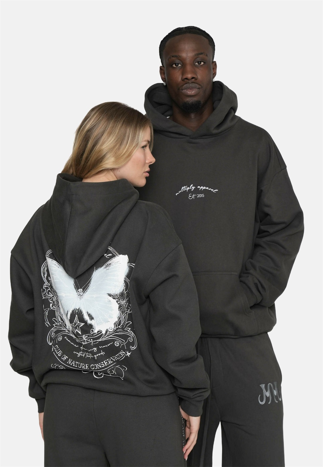 Multiply Apparel GARDEN - Kapuzenpullover - phantom/anthrazit