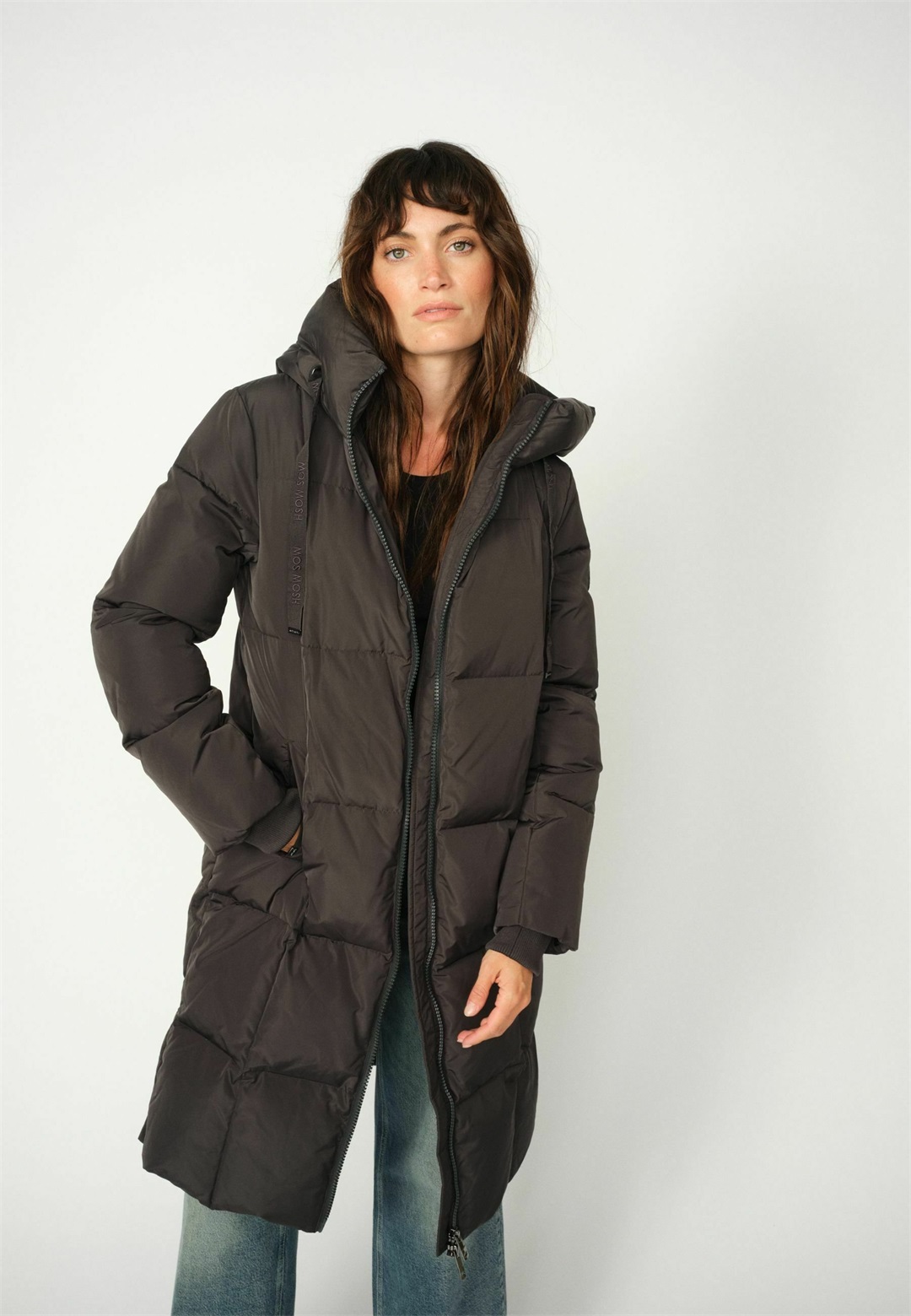 Mos Mosh NOVA SQUARE - Daunenmantel - dark grey/dunkelgrau
