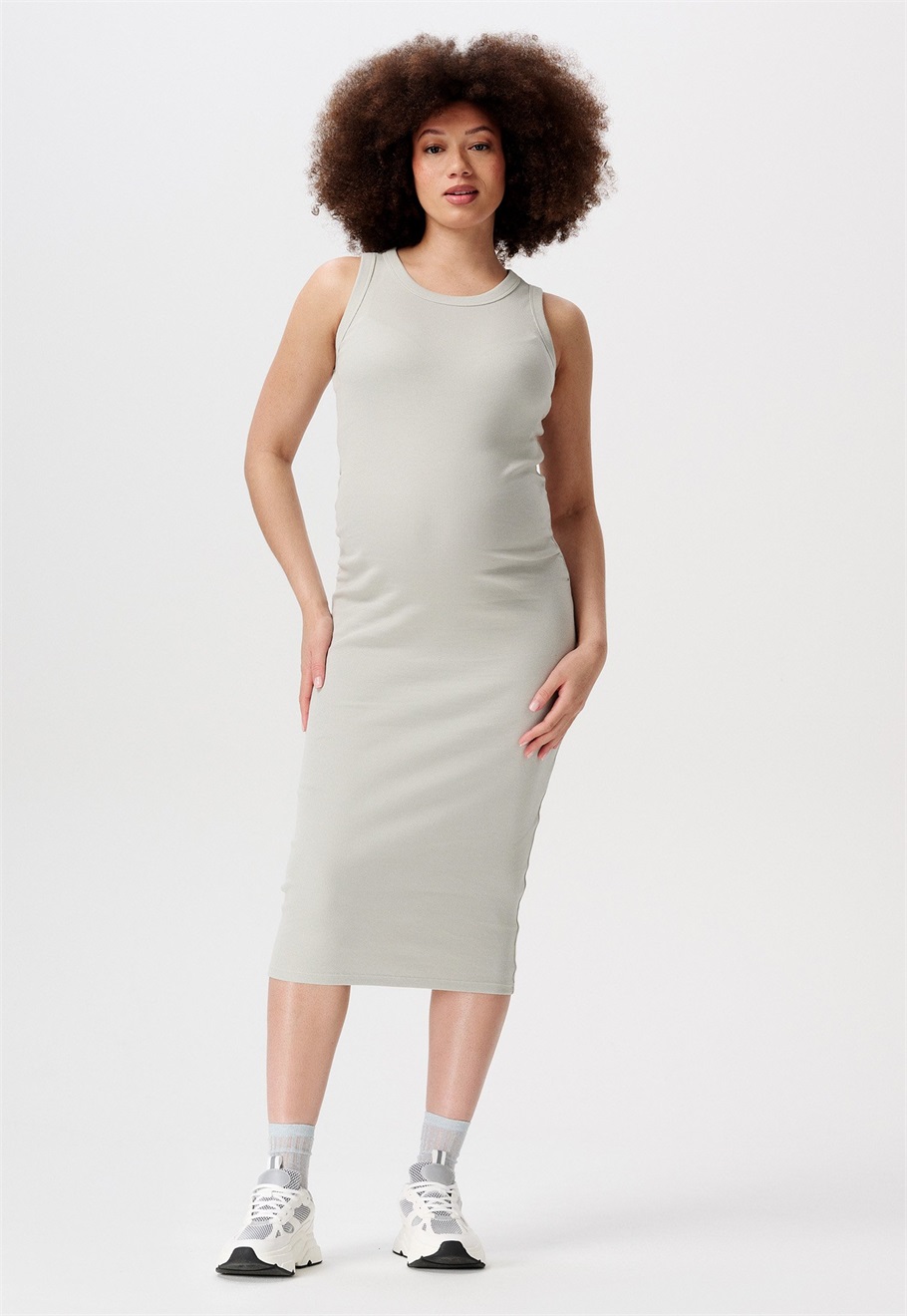 Noppies INAYA - Strickkleid - pigeon/beige
