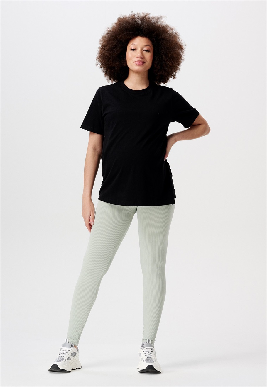 Noppies UMSTANDSLEGGINGS REVA - Leggings - Hosen - pigeon/hellgrün
