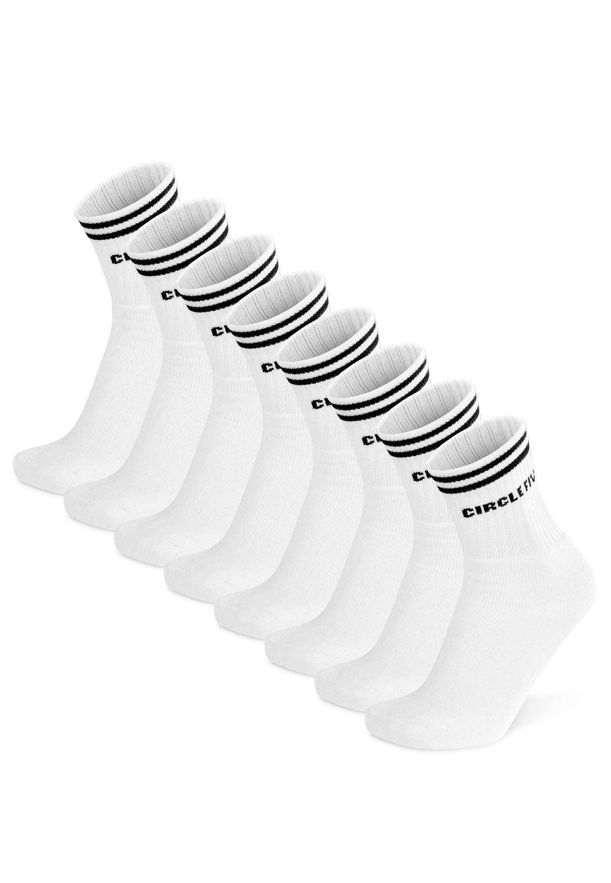 Normani MID CUT 8 PACK - Socken - weiß schwarz/weiß
