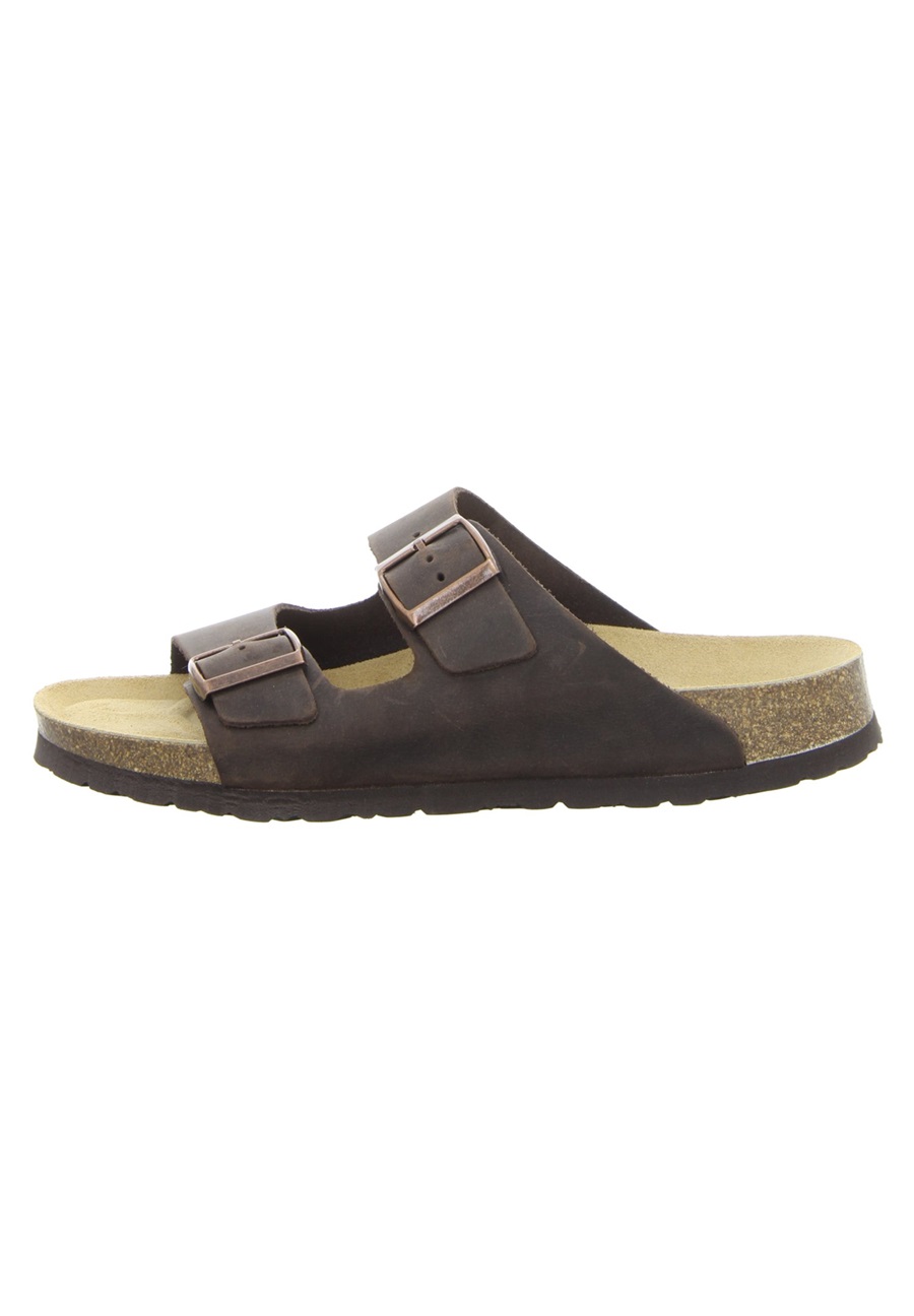 naturalsense UNISEX - Pantolette flach - habana/dunkelbraun