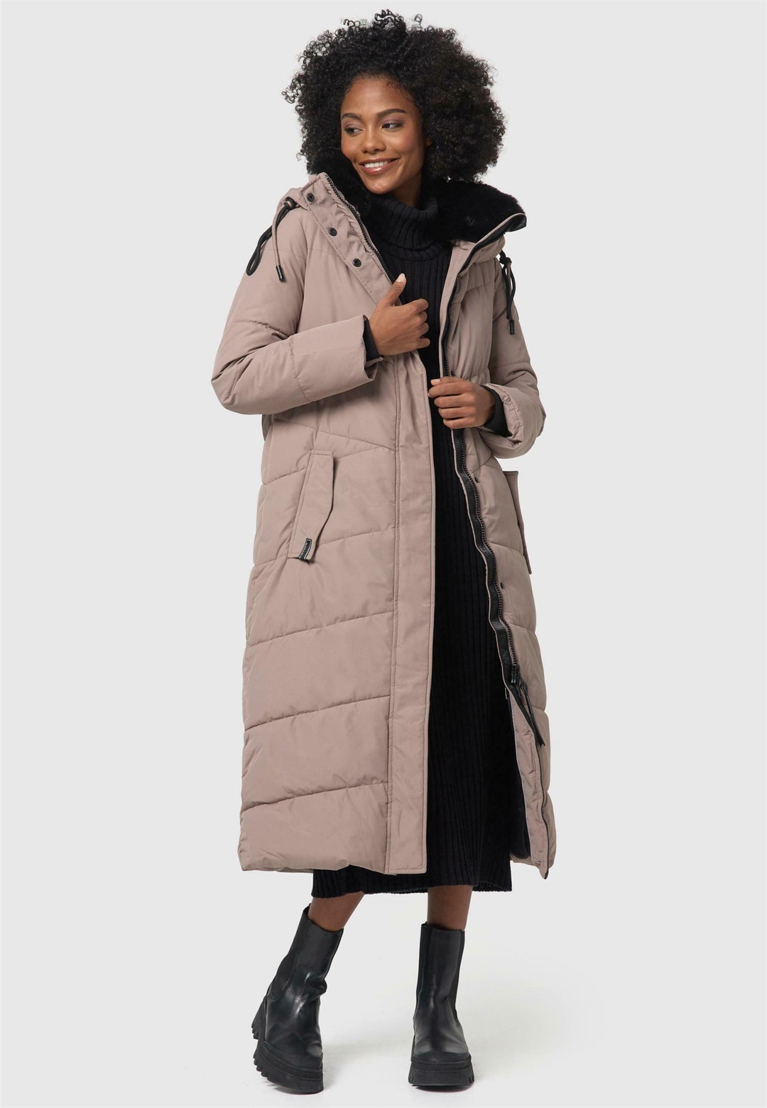Navahoo HINGUCKER - Wintermantel - taupe grey/hellgrau